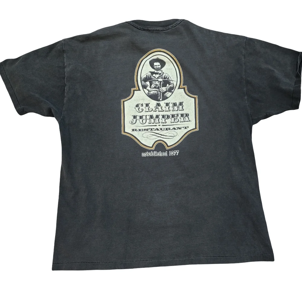 Vintage 90's Claim Jumper Restaurant Single Stitch Shirt Men's XL Retro Grunge - Picture 1 of 8